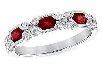A291-31197: LDS WED RG .74 RUBY 1.00 TGW (4x3MM RUBY)