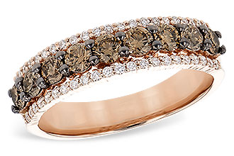 B291-34897: LDS WED RG .80 TW BROWN DIAS 1.00 TW