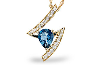 B293-10306: NECK 1.04 LONDON BLUE TOPAZ 1.23 TGW (8x6MM)