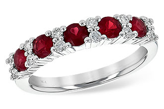 C208-55815: LDS WED RG .88 RUBY 1.12 TGW