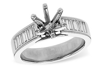 E293-09424: LDS SEMI DIA RG .50 TW BAGUETTES