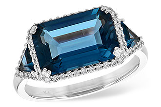 F208-56678: LDS RG 4.60 TW LONDON BLUE TOPAZ 4.82 TGW (12x8MM)