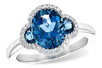 K208-60332: LDS RG 3.04 TW LONDON BLUE TOPAZ 3.20 TGW