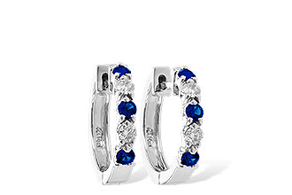 M019-48478: EARRINGS .33 SAPP .52 TGW